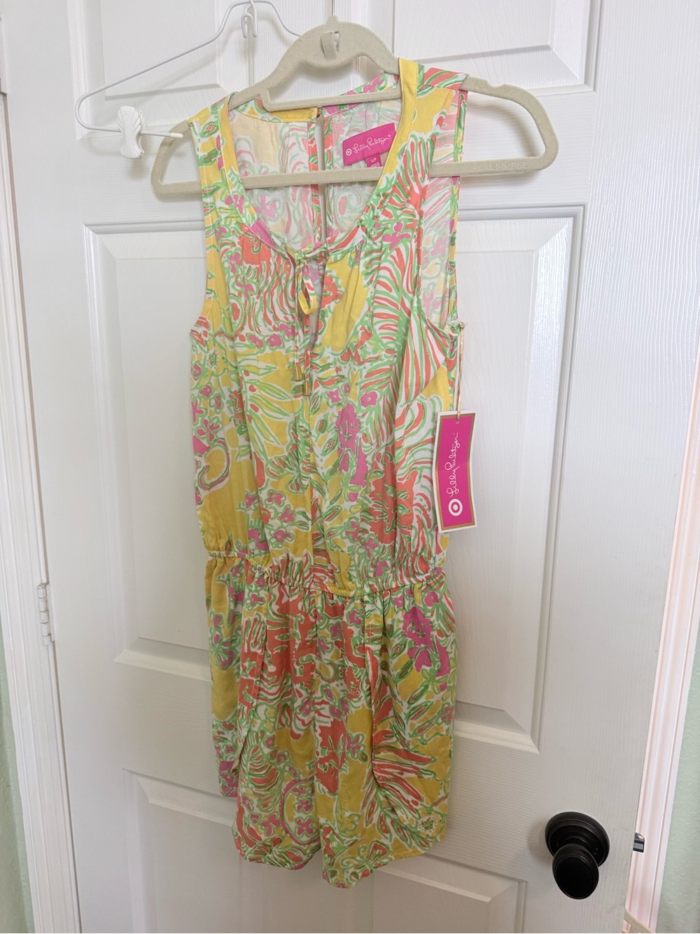 Lilly Pulitzer Pink and Yellow Floral Romper